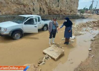 کشف کتیبه 400 ساله در روستای گلابر زنجان پس از سیل